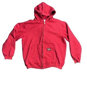 Rasco FR Jacket Mens Large Red Flame Resistant Zip Hoodie Sweatshirt‎ Workwear